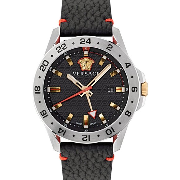 Versace Black Sport GMT Men's Watch